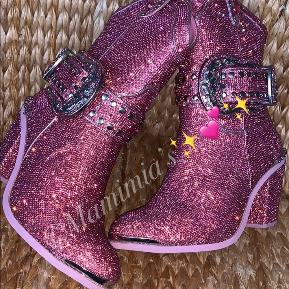 💕 Club Exx Rhinestone Sheriff Shine Cowboy Boots✨ - Picture 6 of 8